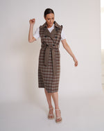 Load image into Gallery viewer, Josie Wool Coat Fawn Plaid