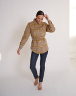 Load image into Gallery viewer, Lyra Shacket Beige & Lemon plaid