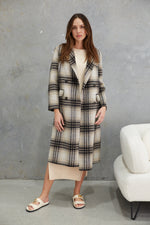 Load image into Gallery viewer, Marcella Alpaca Wool Coat Check