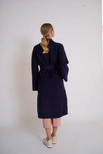 Load image into Gallery viewer, Nora Wool Coat Navy
