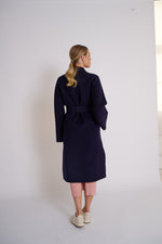 Load image into Gallery viewer, Nora Wool Coat Navy