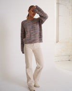 Load image into Gallery viewer, Tory knit Multi Taupe (SAMPLE)