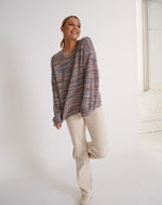 Load image into Gallery viewer, Tory knit Multi Taupe (SAMPLE)