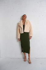 Load image into Gallery viewer, Marlee Faux Fur Jacket Cream (SAMPLE)