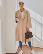 Load image into Gallery viewer, Celine Wool Coat Beige