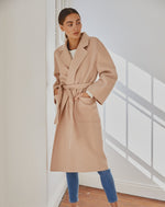 Load image into Gallery viewer, Celine Wool Coat Beige