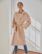 Load image into Gallery viewer, Celine Wool Coat Beige