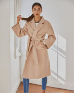 Load image into Gallery viewer, Celine Wool Coat Beige