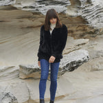 Load image into Gallery viewer, Faux Fur Bomber Black