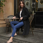 Load image into Gallery viewer, Celine Wool Coat Black