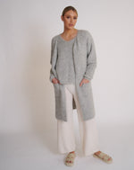 Load image into Gallery viewer, Layla Alpaca Cardigan Silver Grey