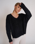 Load image into Gallery viewer, Elora Alpaca Knit Black
