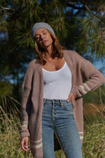 Load image into Gallery viewer, Nyla Cardigan Dusty Rose & Milk (SAMPLE)