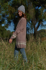 Load image into Gallery viewer, Nyla Cardigan Dusty Rose & Milk (SAMPLE)