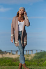 Load image into Gallery viewer, Nyla Cardigan Dusty Rose & Milk (SAMPLE)
