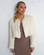 Load image into Gallery viewer, Arnia Crop Jacket Cream