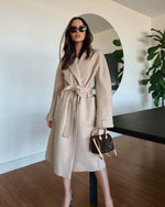 Load image into Gallery viewer, Celine Wool Coat Beige