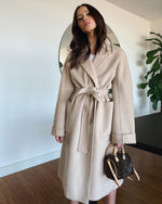 Load image into Gallery viewer, Celine Wool Coat Beige
