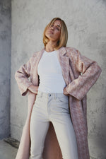 Load image into Gallery viewer, Nora Coat Blush Houndstooth