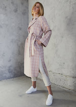 Load image into Gallery viewer, Nora Coat Blush Houndstooth