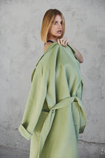Load image into Gallery viewer, Celine Wool Coat Pistachio