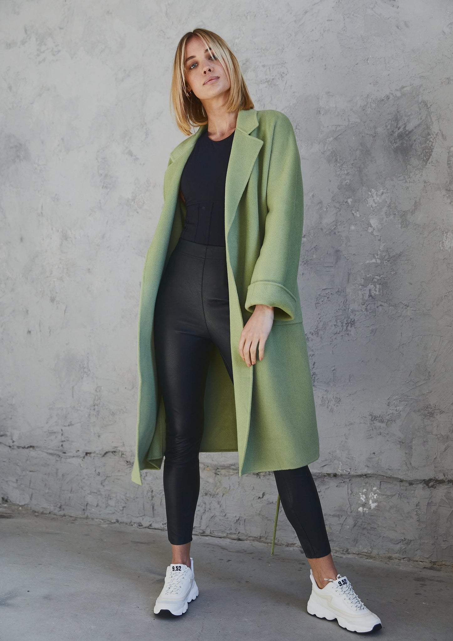 Celine Wool Coat Pastachio