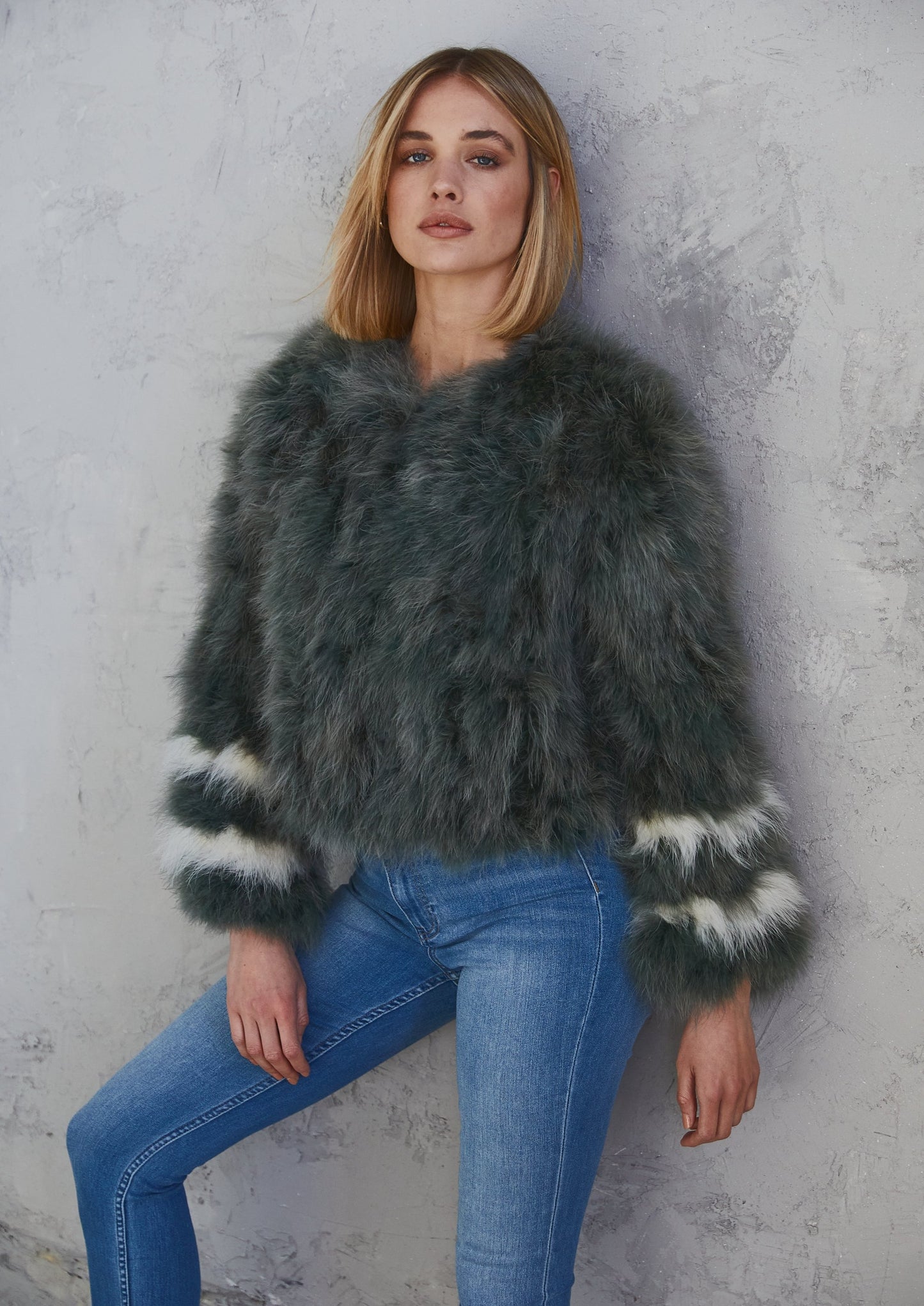 Jorja Jacket Moss & Cream