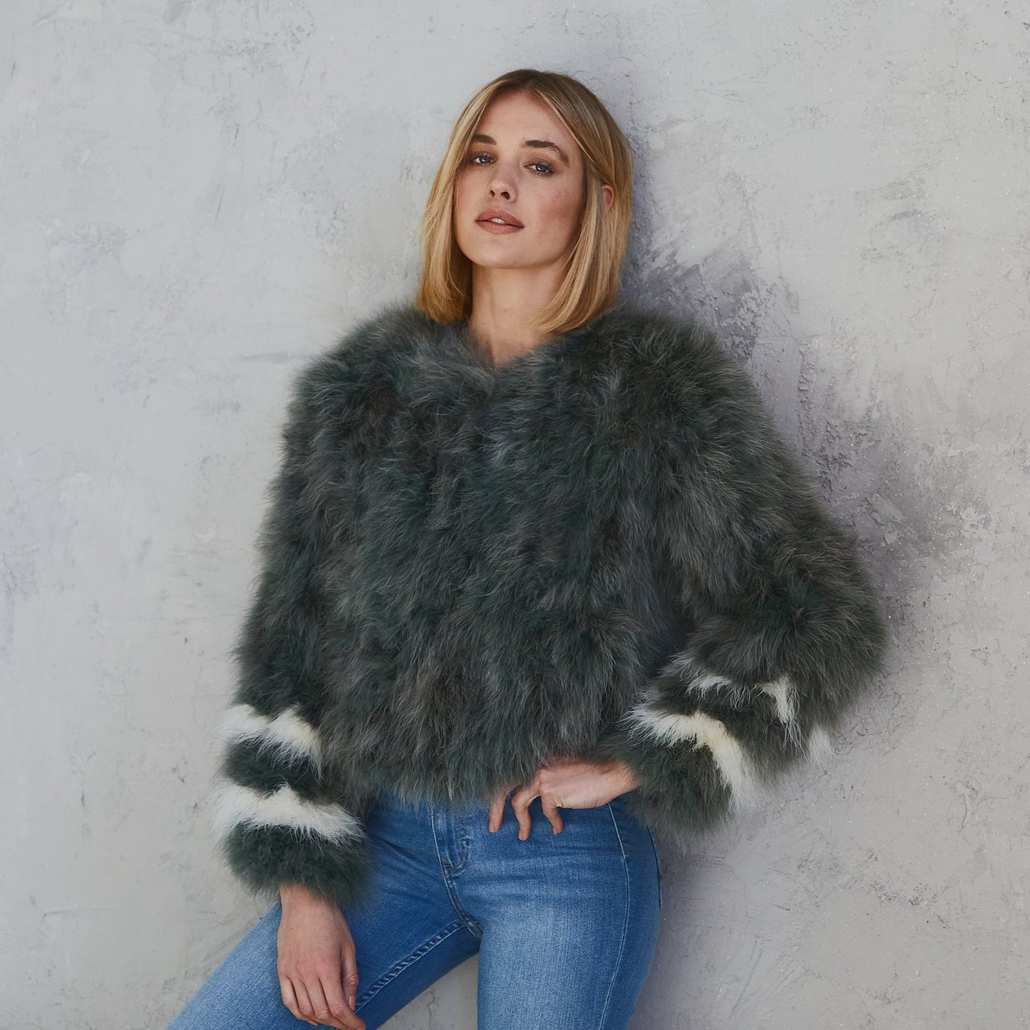 Jorja Jacket Moss & Cream
