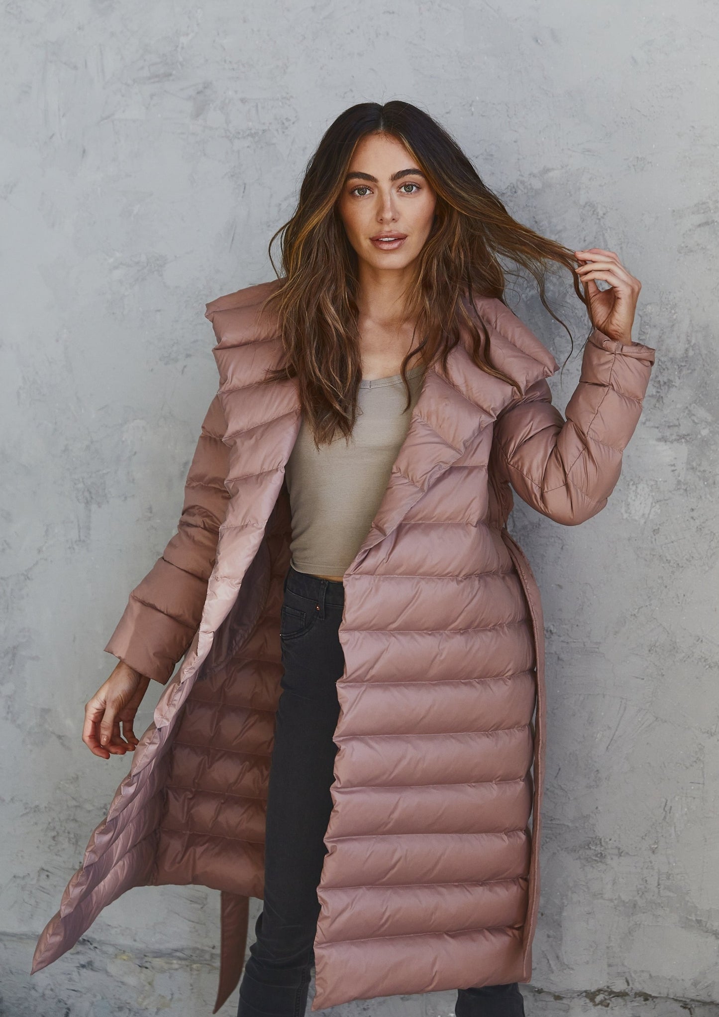 Dakota Down Coat Rose Taupe