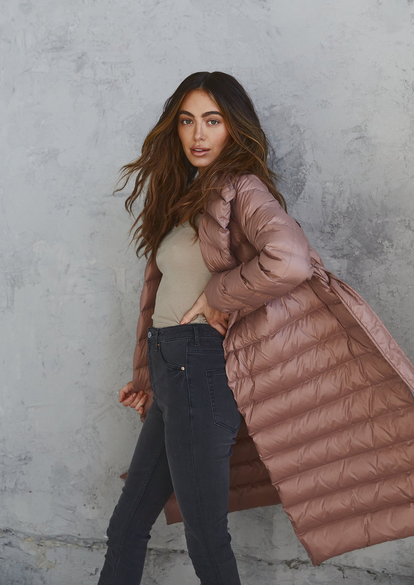 Dakota Down Coat Rose Taupe