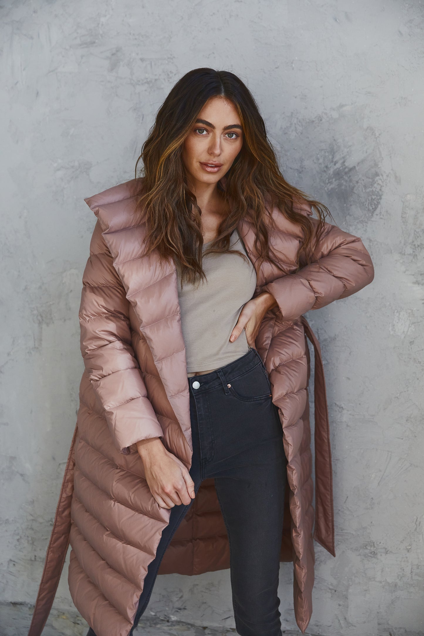 Dakota Down Coat Rose Taupe