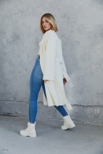 Load image into Gallery viewer, Celine Wool Coat Bone White
