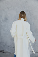 Load image into Gallery viewer, Celine Wool Coat Bone White