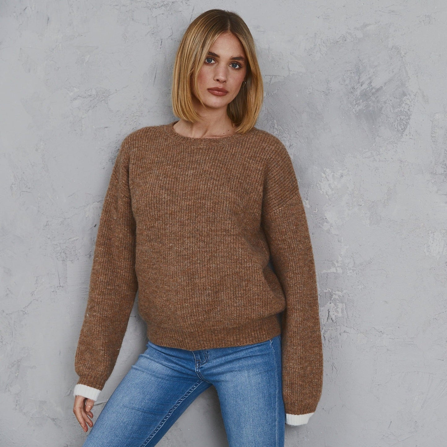 Reese Kid Mohair Sweater Walnut