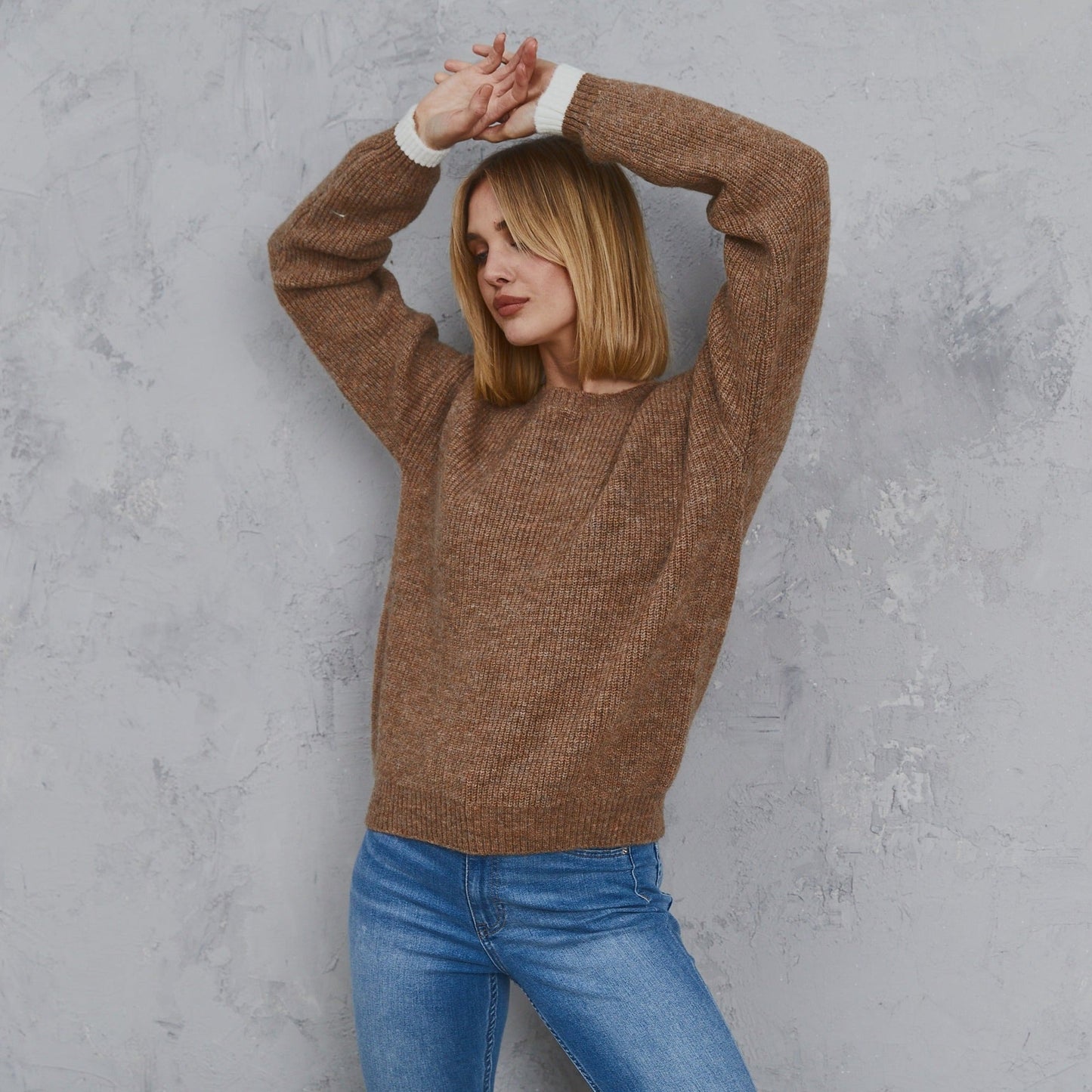 Reese Kid Mohair Sweater Walnut