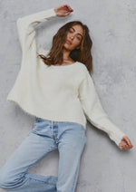 Load image into Gallery viewer, Elora Alpaca Knit Bone White