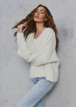 Load image into Gallery viewer, Elora Alpaca Knit Bone White