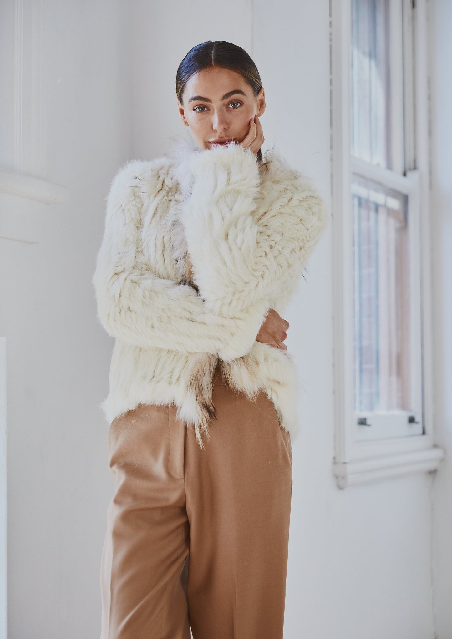 Lady Luxe Furs Jacket Cream