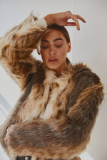 Load image into Gallery viewer, Faux Fur Jacket Wildcat