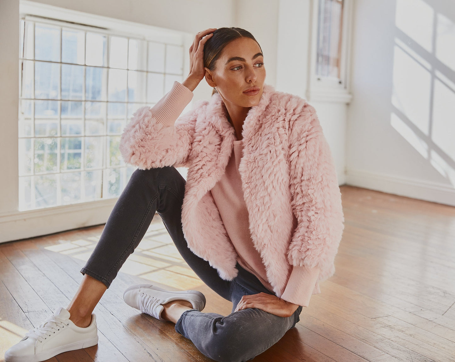 Faux Fur Jacket Pink