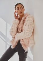 Load image into Gallery viewer, Lady Luxe Furs Jacket Blush Pink