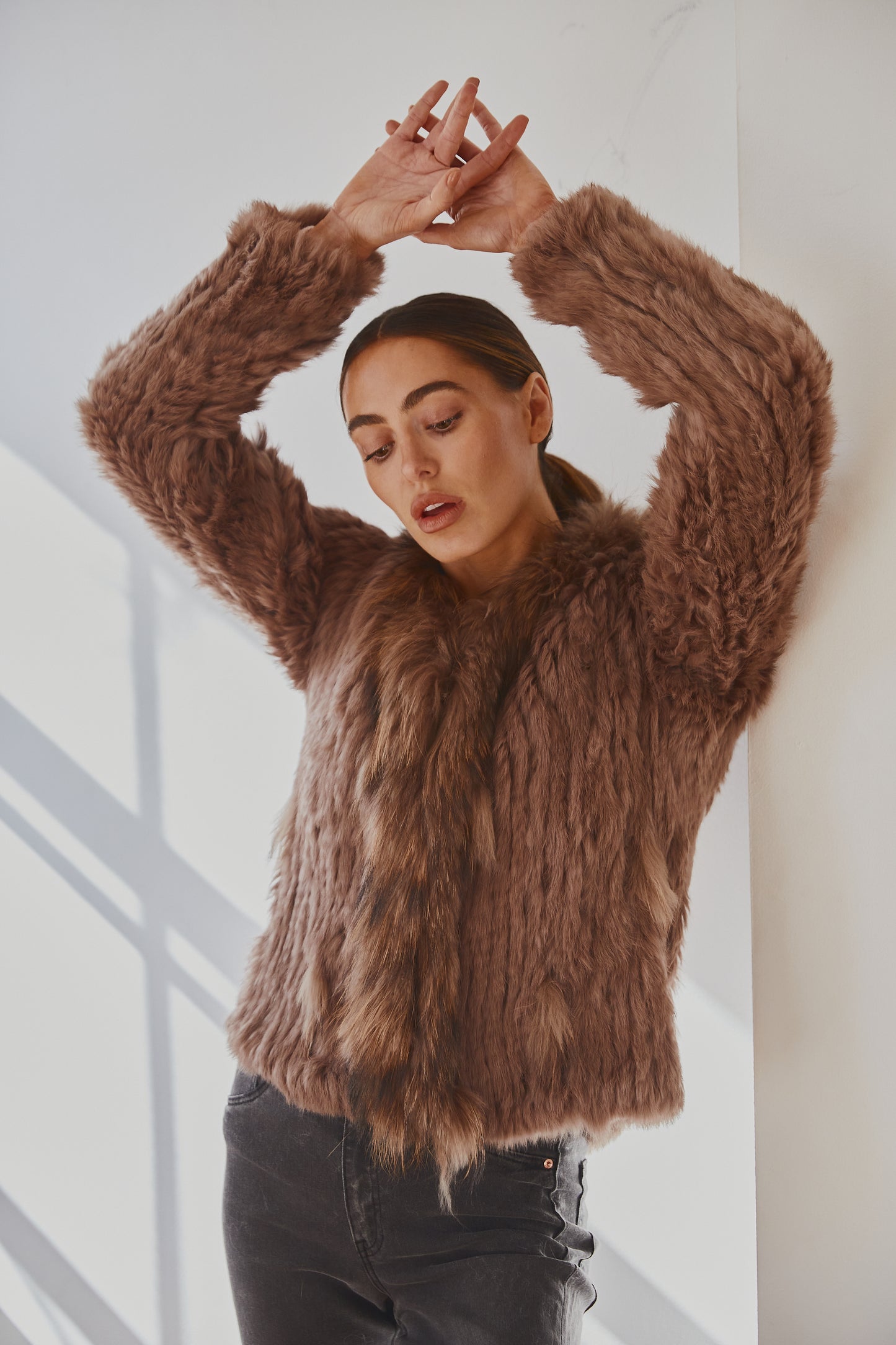 Lady Luxe Furs Jacket Toffee