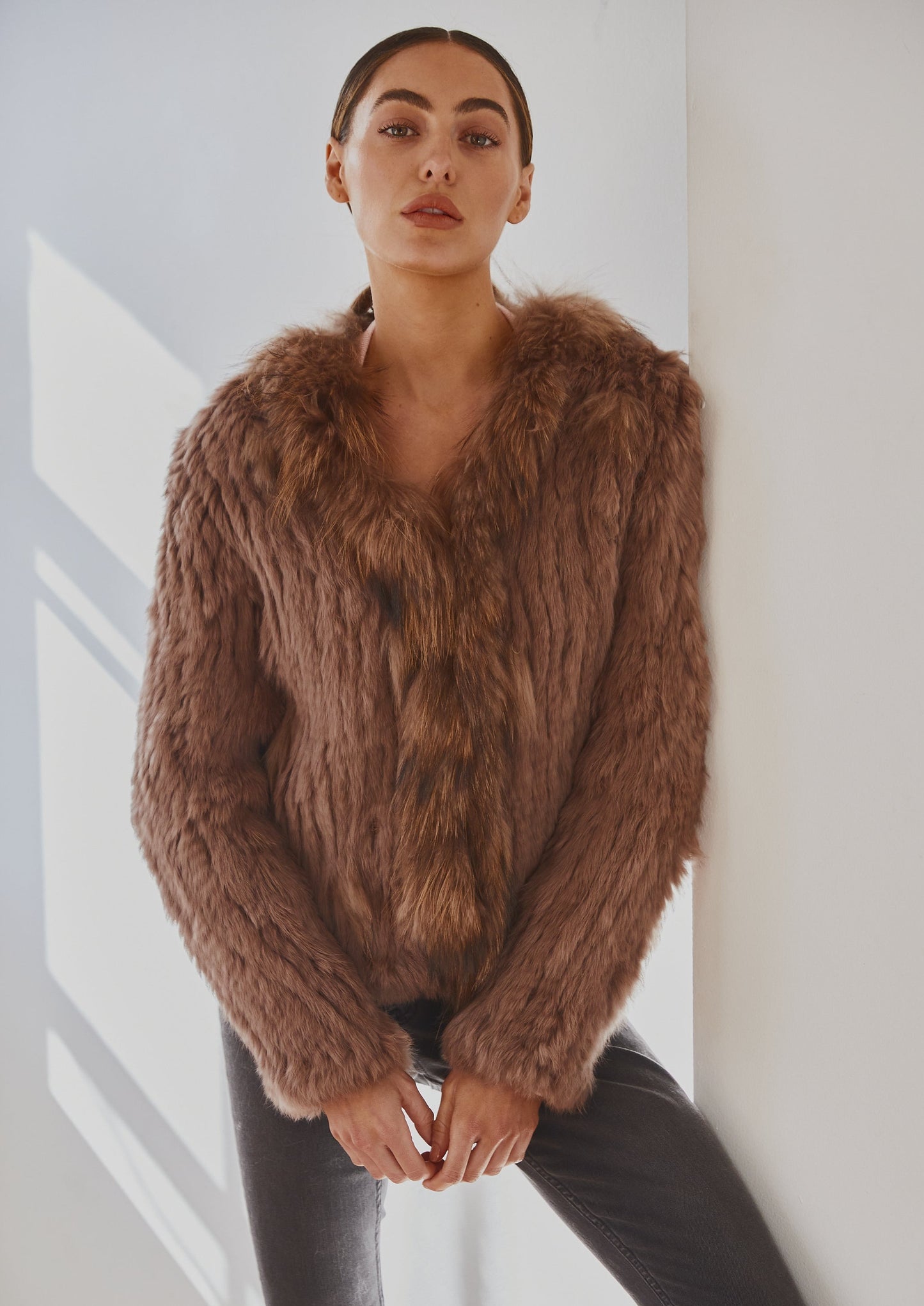 Lady Luxe Furs Jacket Toffee