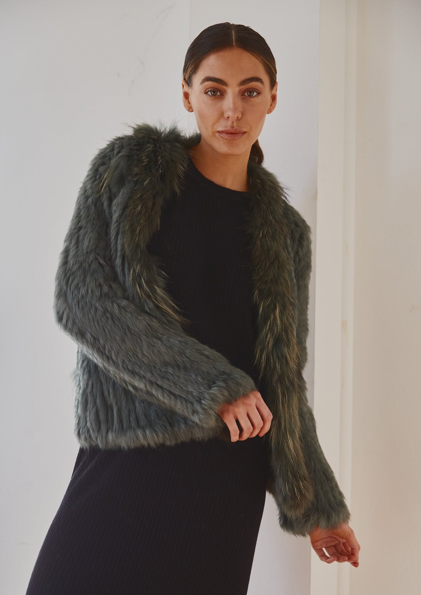 Lady Luxe Furs Jacket Sage