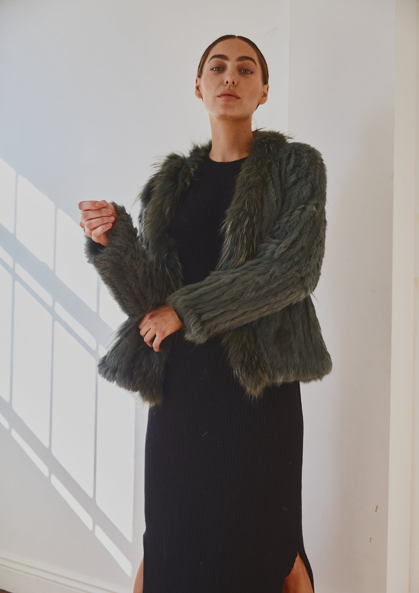 Lady Luxe Furs Jacket Sage