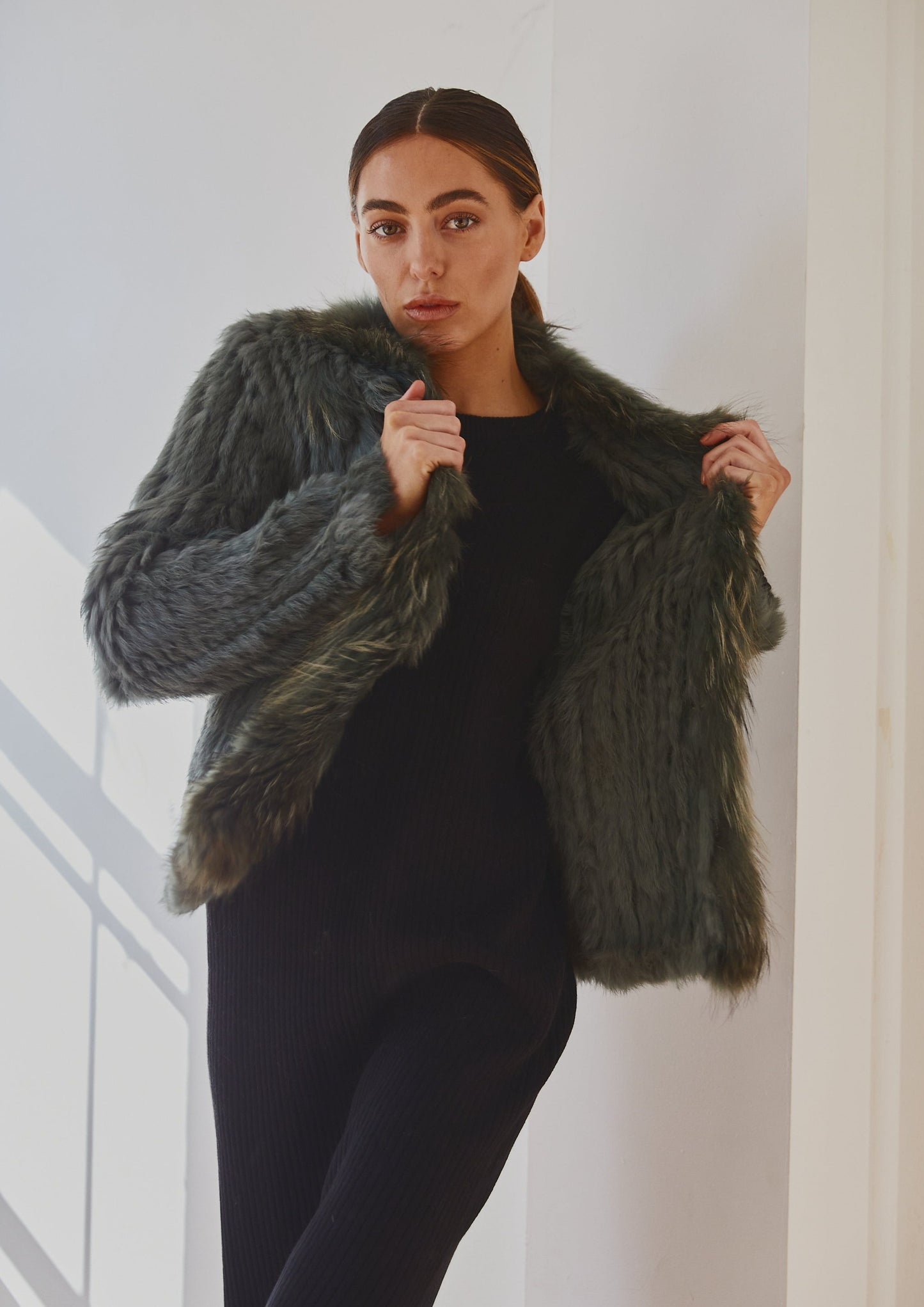 Lady Luxe Furs Jacket Sage