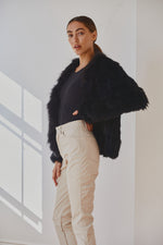 Load image into Gallery viewer, Lady Luxe Furs Jacket Black