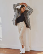 Load image into Gallery viewer, Faux Fur Bomber Black Multi