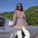Load image into Gallery viewer, Nyla Cardigan Dusty Rose & Milk (SAMPLE)