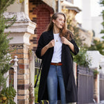 Load image into Gallery viewer, Celine Wool Coat Black